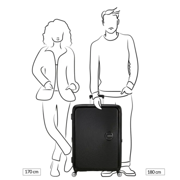 American Tourister Soundbox Spinner 80/30 TSA Expandable bass black