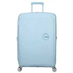 American Tourister Soundbox Spinner 77/28 TSA Expandable pastel blue