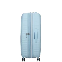 American Tourister Soundbox Spinner 77/28 TSA Expandable pastel blue