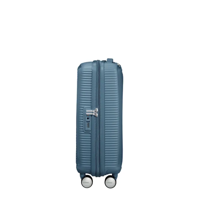 American Tourister Soundbox Spinner 55 Expandable stone blue