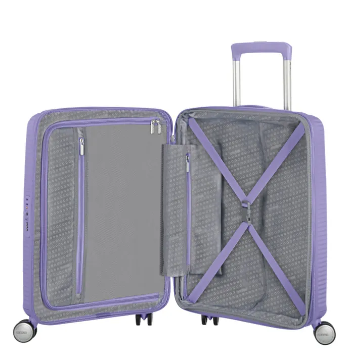 American Tourister Soundbox Spinner 55 Expandable lavender