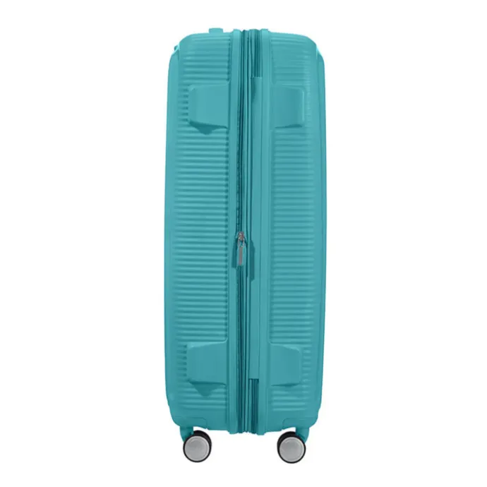American Tourister Soundbox Spinner 77 Expandable turquoise tonic