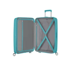 American Tourister Soundbox Spinner 77 Expandable turquoise tonic