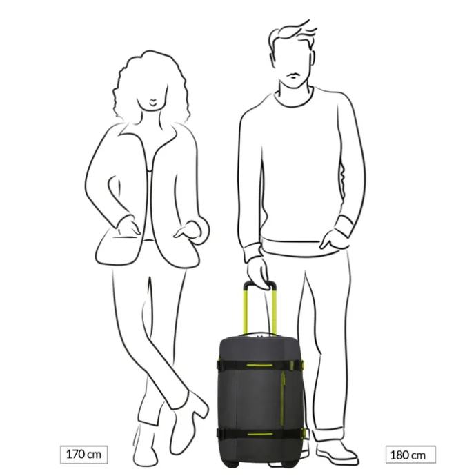 American Tourister Urban Track Duffle/Wheels S Coated black/lime