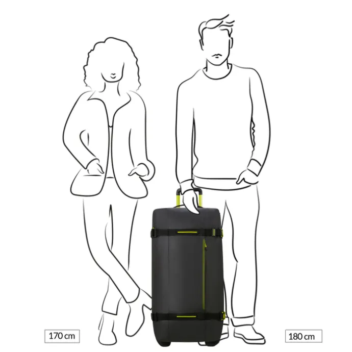 American Tourister Urban Track Duffle/Wheels L Coated black/lime