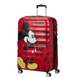 American Tourister Wavebreaker Disney Spinner 77/28 TSA mickey comics red