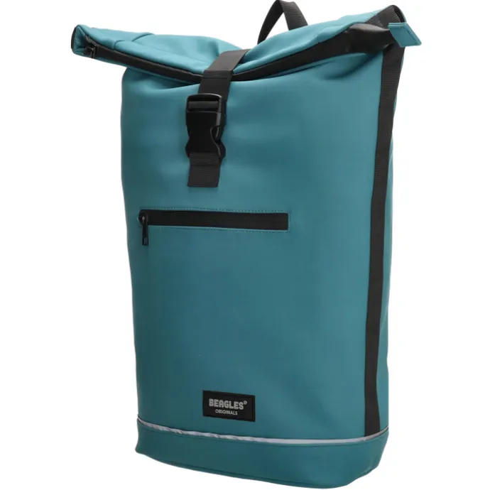 Beagles Originals Rolltop Rugtas Waterproof 15.6" petrol blauw