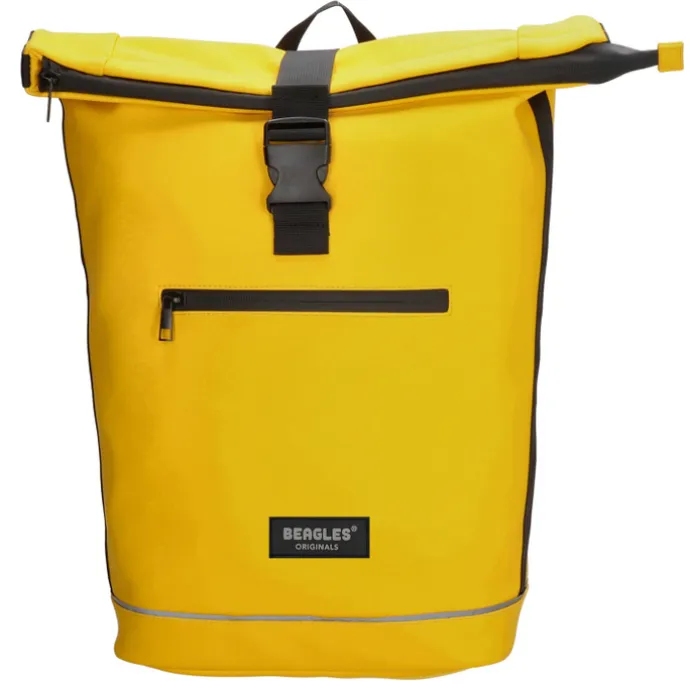Beagles Originals Rolltop Rugtas Waterproof 15.6" geel