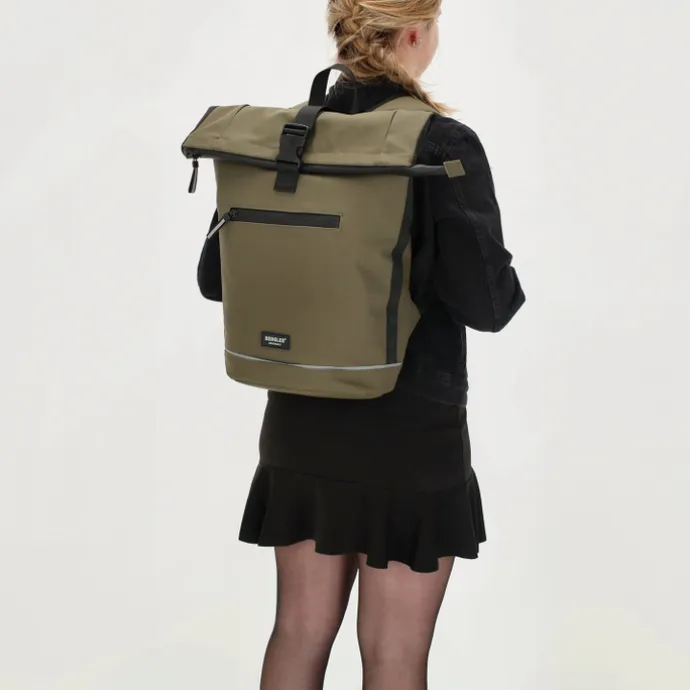 Beagles Originals Rolltop Rugtas Waterproof 15.6" olijf groen