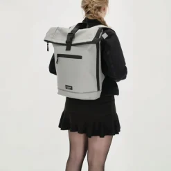 Beagles Originals Rolltop Rugtas Waterproof 15.6" licht grijs