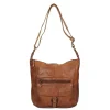 Bear Design Cow Lavato Dames Schoudertas cognac