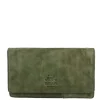 Bear Design Cow Lavato Dames Portemonnee 12cc olive green