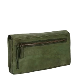 Bear Design Cow Lavato Dames Portemonnee 12cc olive green