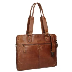 Bear Design Cow Lavato Laptopschoudertas cognac