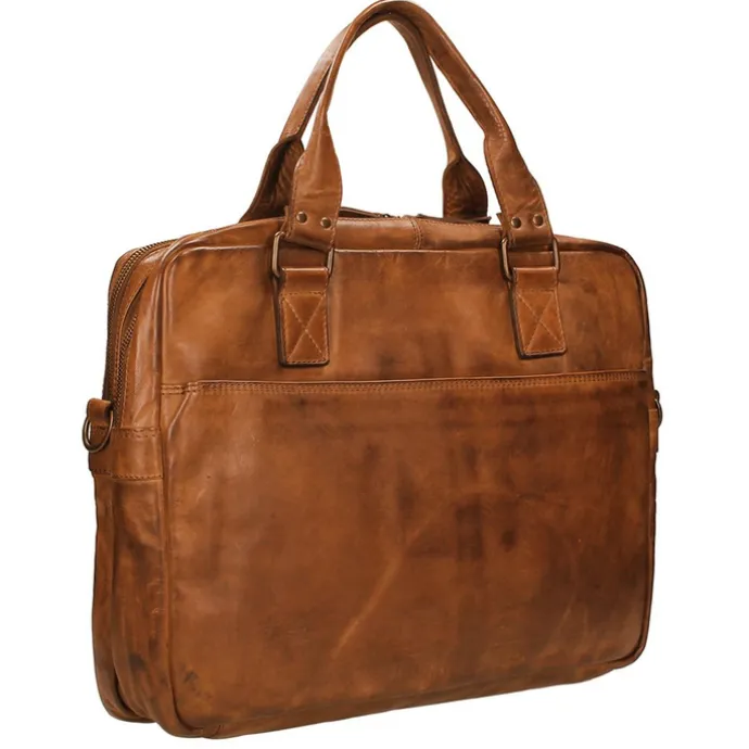 Bear Design Cow Lavato Laptoptas cognac