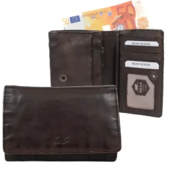 Bear Design Cow Lavato Wallet brown