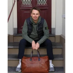 Bear Design Lucien Weekendbag cognac