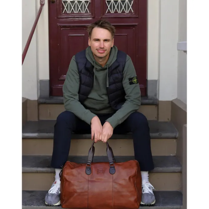 Bear Design Lucien Weekendbag cognac