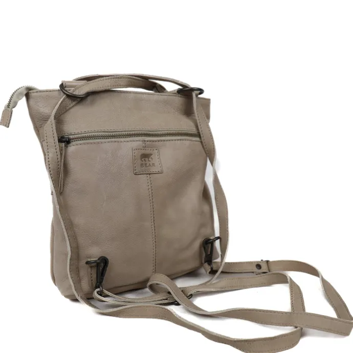 Bear Design Sandy Shoulder / Backpack silver mink