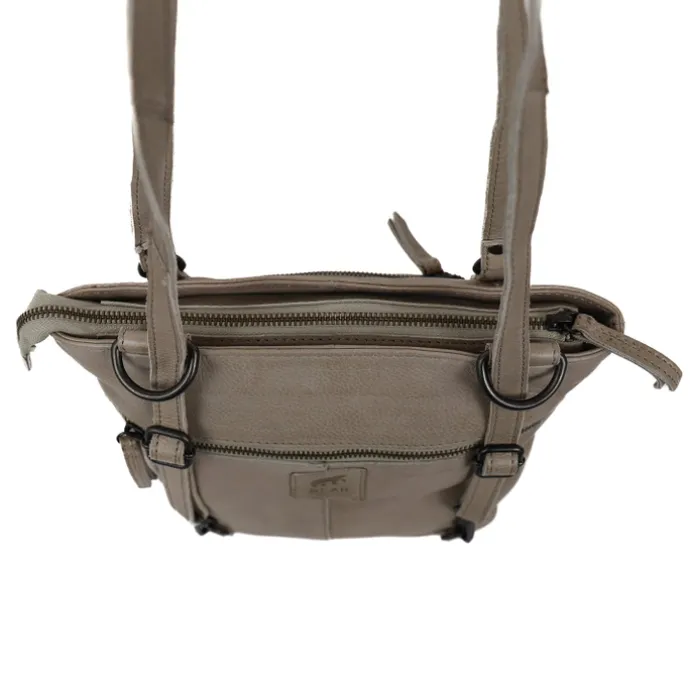 Bear Design Sandy Shoulder / Backpack silver mink