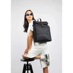 Bold Banana Roll Top Backpack big black