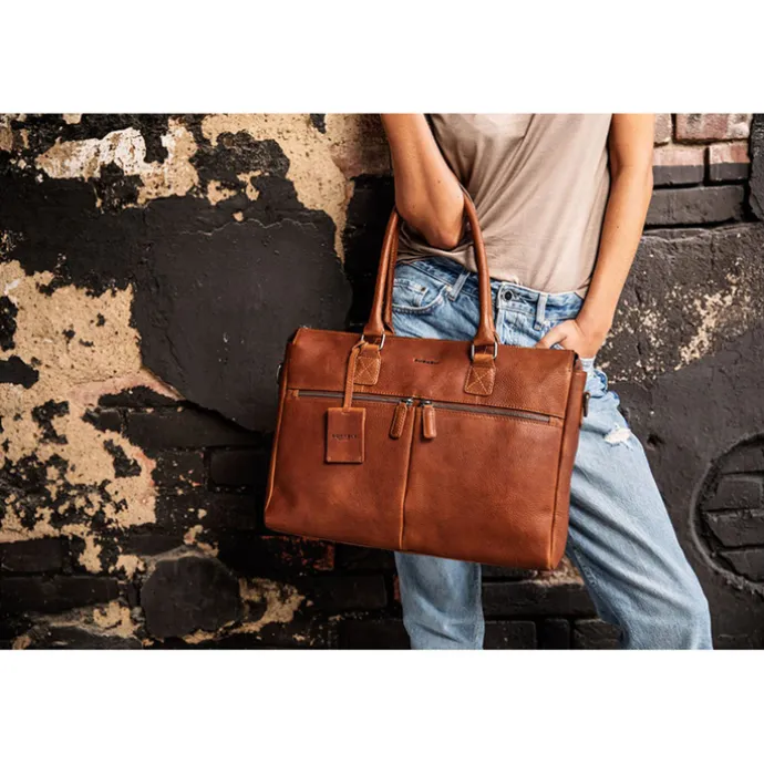 Burkely Antique Avery Laptopbag 15.6" cognac