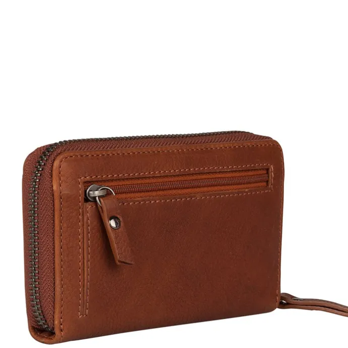 Burkely Antique Avery Wallet M Back Zipper cognac