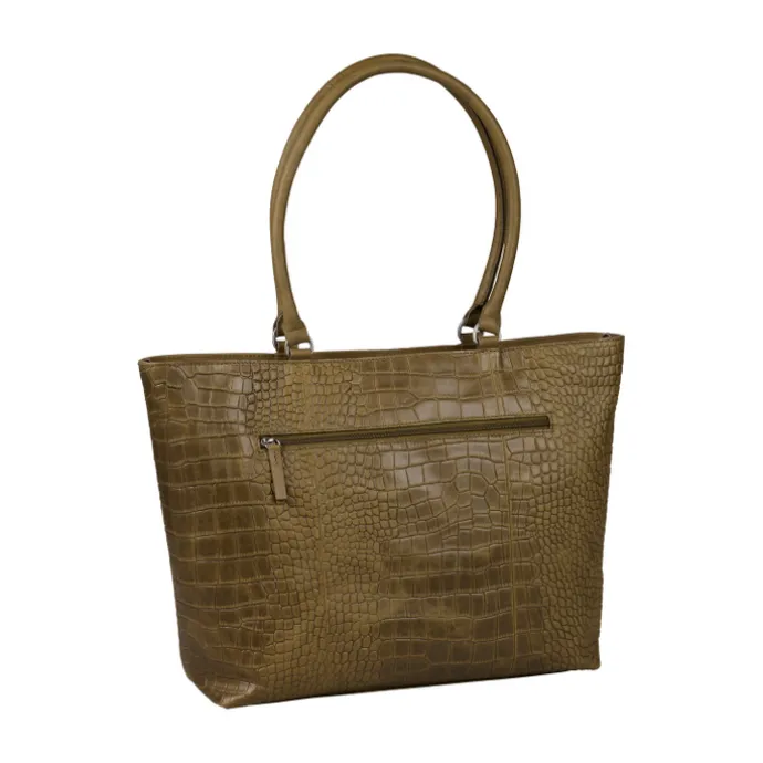 Burkely Cool Colbie Wide Tote 15.6" olive