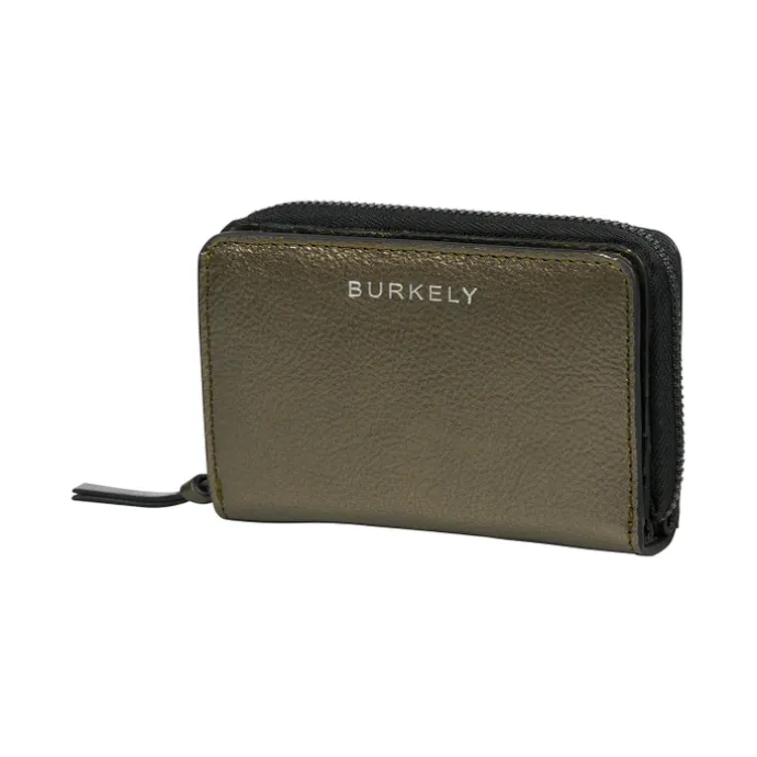 Burkely Creased Crystal Double Flap Wallet gun metal