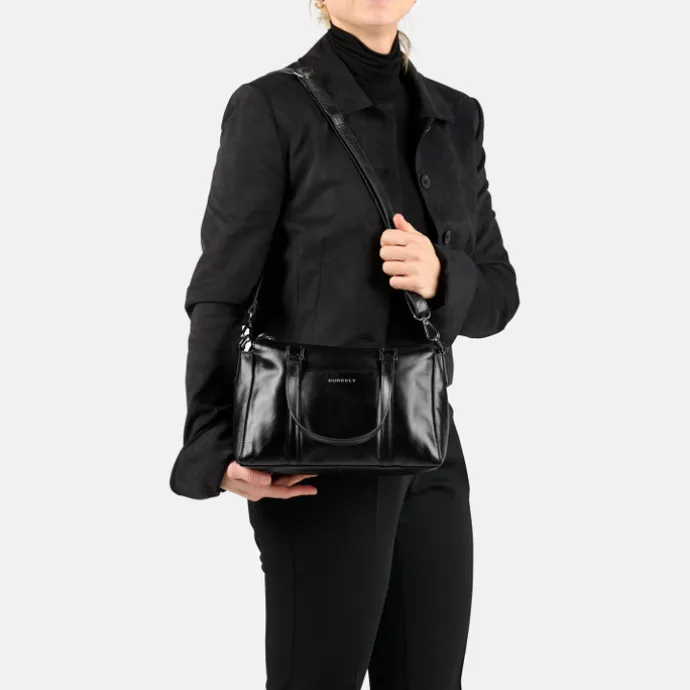 Burkely Creased Crystal Handbag black