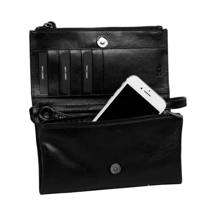 Burkely Creased Crystal Phone Bag black