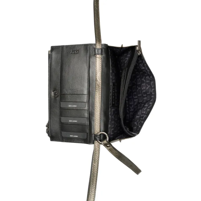 Burkely Creased Crystal Phone Bag gun metal