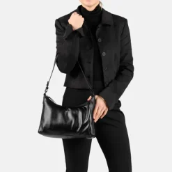 Burkely Creased Crystal Shoulderbag black