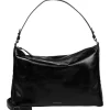 Burkely Creased Crystal Wide Hobo black