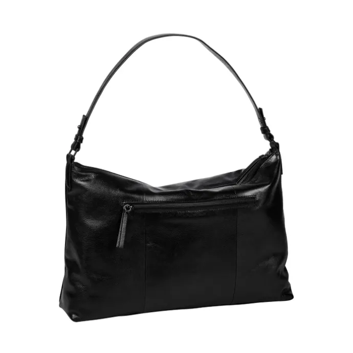 Burkely Creased Crystal Wide Hobo black