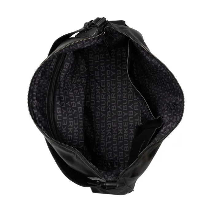 Burkely Creased Crystal Wide Hobo black