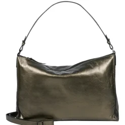Burkely Creased Crystal Wide Hobo gun metal