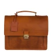 Burkely Scott Vintage Briefcase 2 Compartment cognac