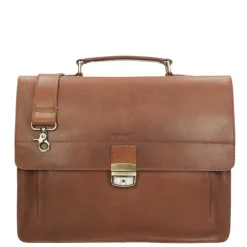 Burkely Scott Vintage Briefcase 2 Compartment cognac