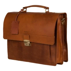 Burkely Scott Vintage Briefcase 2 Compartment cognac