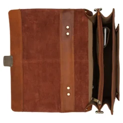 Burkely Scott Vintage Briefcase 2 Compartment cognac