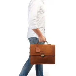 Burkely Vintage Dean Briefcase cognac