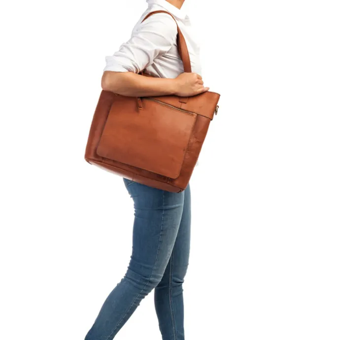 Burkely Vintage Jade Laptopshopper 14" cognac