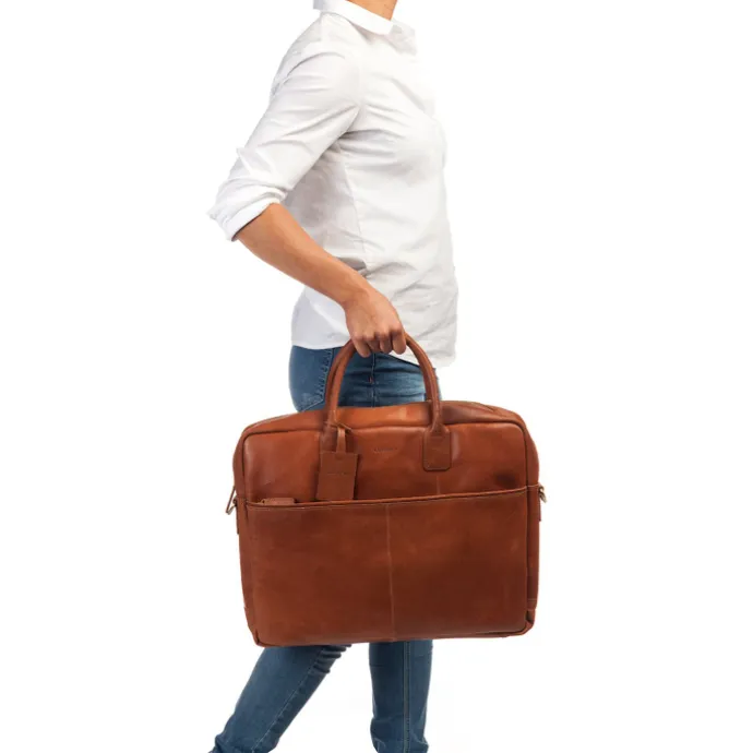 Burkely Vintage Max Worker 17.3" cognac