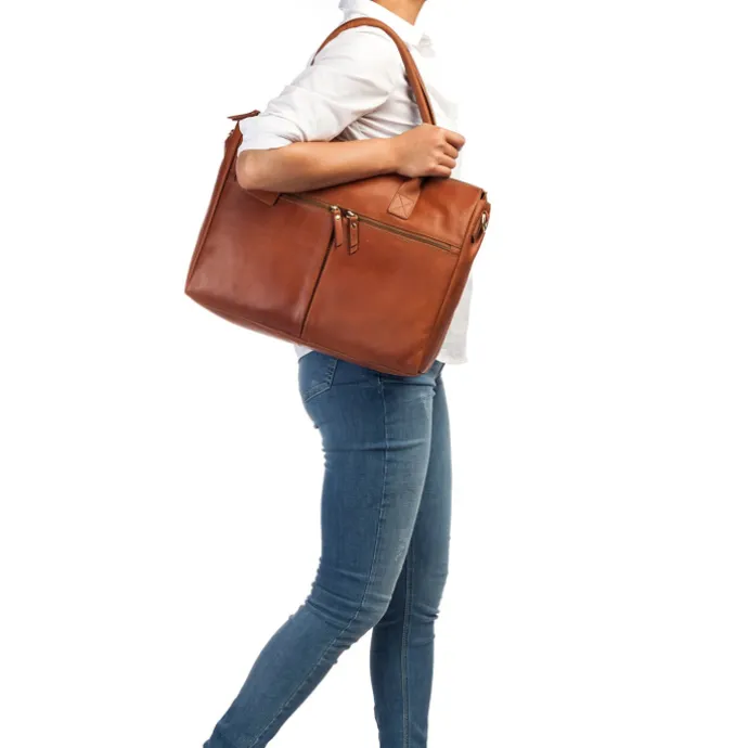Burkely Vintage Valerie Laptop Bag 15" cognac