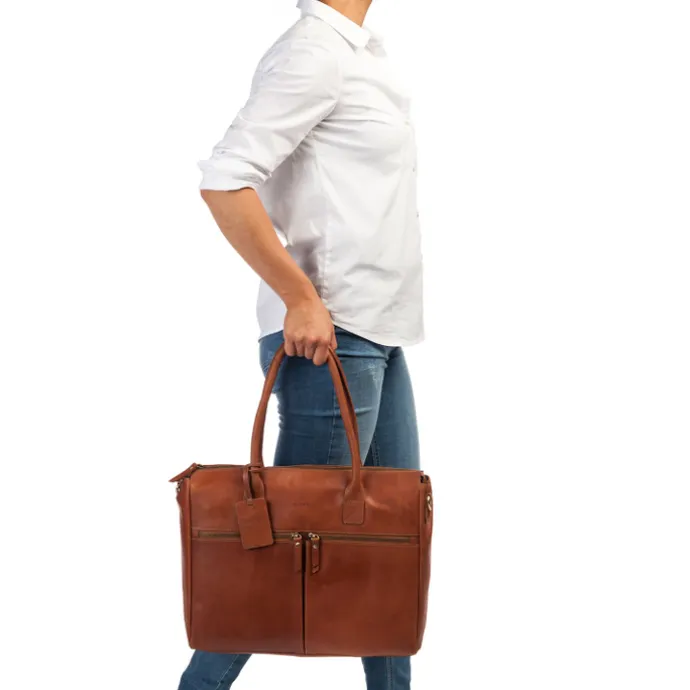 Burkely Vintage Valerie Laptop Bag 15" cognac