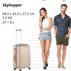 CarryOn Skyhopper 4 Wiel Trolley 68 Expandable champagne