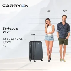 CarryOn Skyhopper 4 Wiel Trolley 78 black