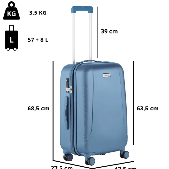 CarryOn Skyhopper 4 Wiel Trolley 68 Expandable cool blue