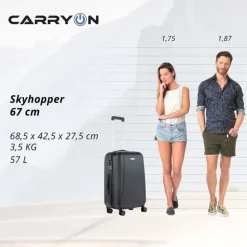 CarryOn Skyhopper 4-Delige Kofferset S/S/M/L black